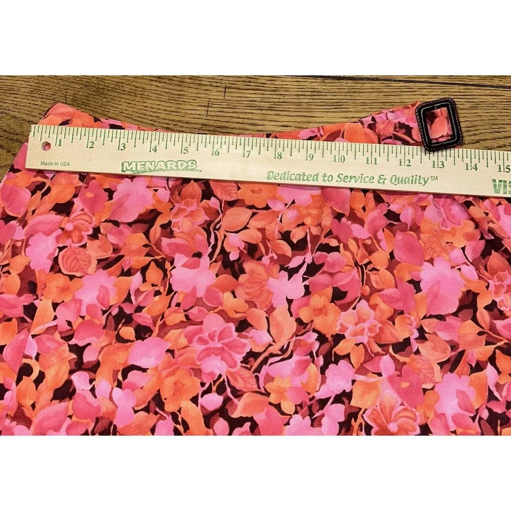 Vintage 90s Talbot's Pink Floral A-Line Maxi Skirt Cottage Women's Petite 6 Flaw